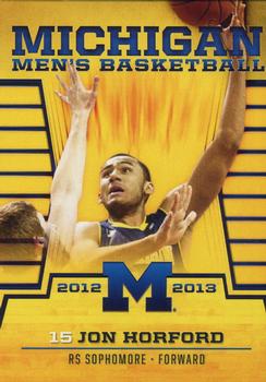 2012-13 Michigan Men's Basketball #NNO Jon Horford Front