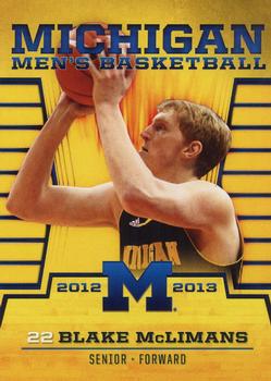 2012-13 Michigan Men's Basketball #NNO Blake McLimans Front