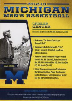 2012-13 Michigan Men's Basketball #NNO Crisler Center Back