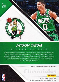 2017-18 Panini Chronicles #270 Jayson Tatum Back