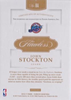 2016-17 Panini Flawless - Double Diamond #84 John Stockton Back