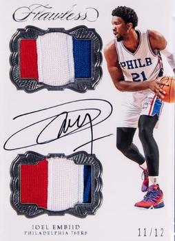 2016-17 Panini Flawless - Dual Patch Autographs #DPA-JEM Joel Embiid Front
