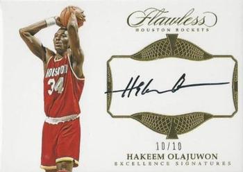 2016-17 Panini Flawless - Excellence Signatures Gold #EX-HOL Hakeem Olajuwon Front