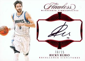 2016-17 Panini Flawless - Excellence Signatures Ruby #EX-RR Ricky Rubio Front