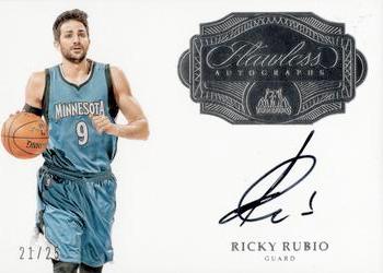 2016-17 Panini Flawless - Flawless Autographs #FA-RR Ricky Rubio Front