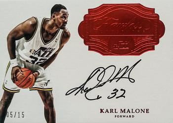2016-17 Panini Flawless - Flawless Autographs Ruby #FA-KM Karl Malone Front