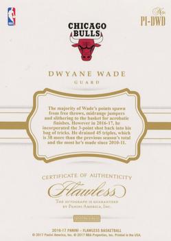 2016-17 Panini Flawless - Premium Ink Platinum #PI-DWD Dwyane Wade Back