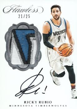 2016-17 Panini Flawless - Signature Prime Materials #SP-RR Ricky Rubio Front