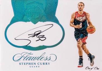 2016-17 Panini Flawless - USA Basketball Signatures Platinum #USA-SC Stephen Curry Front