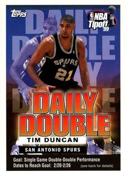 1999-00 Topps Tipoff - Daily Double #NNO Tim Duncan Front