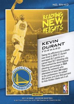 2017-18 Panini Ascension - Reaching New Heights #RN-KD Kevin Durant Back