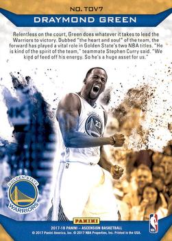 2017-18 Panini Ascension - The Thrill of Victory #TOV7 Draymond Green Back