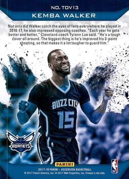 2017-18 Panini Ascension - The Thrill of Victory #TOV13 Kemba Walker Back