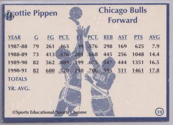 1991-92 Sports Educational #10 Scottie Pippen Back