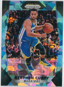 2017-18 Panini Prizm - Prizms Blue Ice #41 Stephen Curry Front