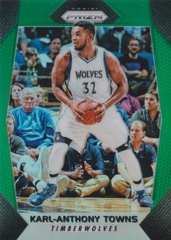 2017-18 Panini Prizm - Prizms Green #82 Karl-Anthony Towns Front