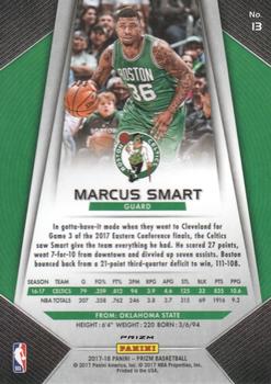 2017-18 Panini Prizm - Prizms Red White and Blue #13 Marcus Smart Back