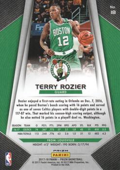 2017-18 Panini Prizm - Prizms Red White and Blue #18 Terry Rozier Back