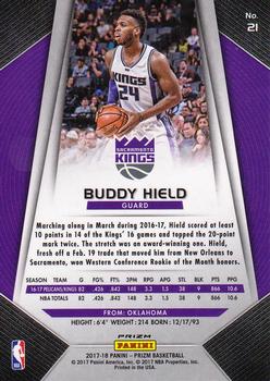 2017-18 Panini Prizm - Prizms Red White and Blue #21 Buddy Hield Back