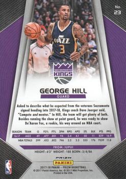 2017-18 Panini Prizm - Prizms Red White and Blue #23 George Hill Back