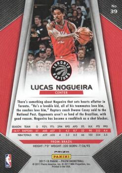 2017-18 Panini Prizm - Prizms Red White and Blue #39 Lucas Nogueira Back