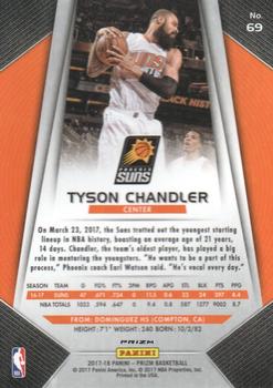 2017-18 Panini Prizm - Prizms Red White and Blue #69 Tyson Chandler Back