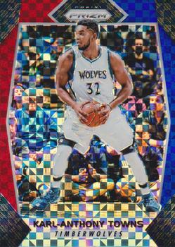 2017-18 Panini Prizm - Prizms Red White and Blue #82 Karl-Anthony Towns Front