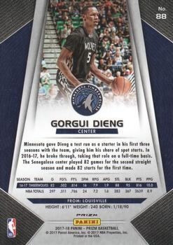 2017-18 Panini Prizm - Prizms Red White and Blue #88 Gorgui Dieng Back