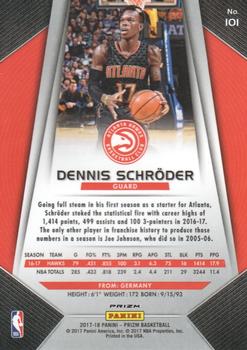 2017-18 Panini Prizm - Prizms Red White and Blue #101 Dennis Schroder Back