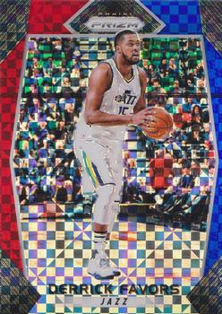 2017-18 Panini Prizm - Prizms Red White and Blue #115 Derrick Favors Front