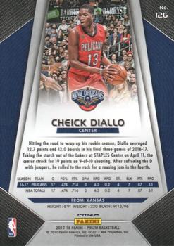 2017-18 Panini Prizm - Prizms Red White and Blue #126 Cheick Diallo Back