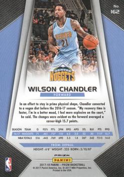 2017-18 Panini Prizm - Prizms Red White and Blue #162 Wilson Chandler Back