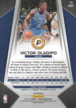 2017-18 Panini Prizm - Prizms Red White and Blue #221 Victor Oladipo Back