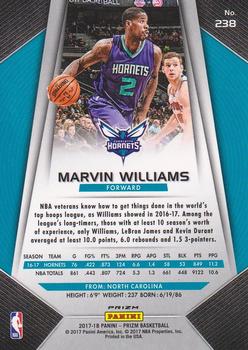 2017-18 Panini Prizm - Prizms Red White and Blue #238 Marvin Williams Back