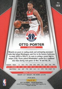 2017-18 Panini Prizm - Prizms Silver #133 Otto Porter Jr. Back