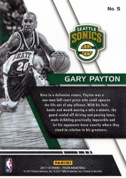 2017-18 Panini Prizm - Fundamentals #5 Gary Payton Back