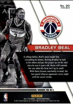 2017-18 Panini Prizm - Fundamentals Prizms Fast Break #20 Bradley Beal Back