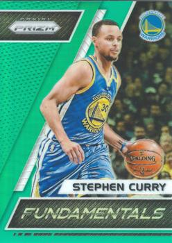 2017-18 Panini Prizm - Fundamentals Prizms Green #16 Stephen Curry Front