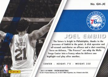 2017-18 Panini Prizm - Get Hyped! #GH-JE Joel Embiid Back