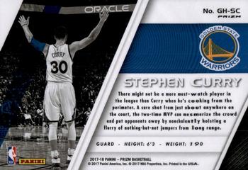 2017-18 Panini Prizm - Get Hyped! Prizms Hyper #GH-SC Stephen Curry Back