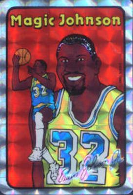 1985 Prism Jewel NBA Stickers #NNO Magic Johnson Front