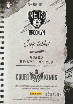 2017-18 Panini Court Kings - Sketches and Swatches #SS-CL Caris LeVert Back