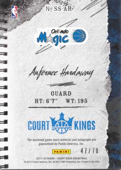 2017-18 Panini Court Kings - Sketches and Swatches #SS-AH Anfernee Hardaway Back