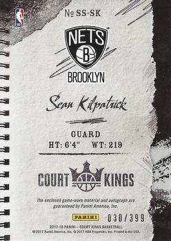 2017-18 Panini Court Kings - Sketches and Swatches #SS-SK Sean Kilpatrick Back