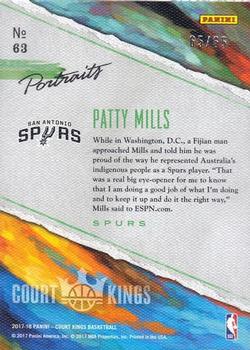 2017-18 Panini Court Kings - Portraits Ruby #63 Patty Mills Back