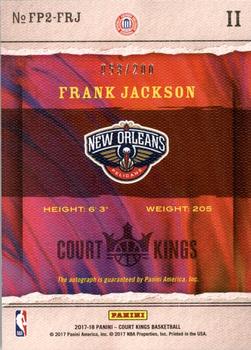 2017-18 Panini Court Kings - Fresh Paint II #FP2-FRJ Frank Jackson Back