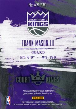 2017-18 Panini Court Kings - Art Nouveau #AN-FM Frank Mason III Back
