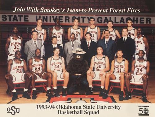 1993-94 Oklahoma State Cowboys Smokey #NNO Team Photo Front