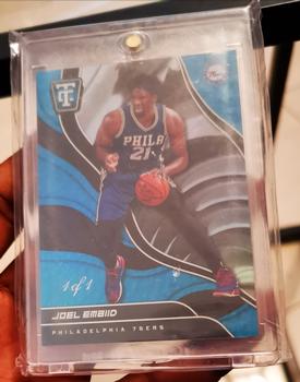 2017-18 Panini Totally Certified - Holo Blue #52 Joel Embiid Front