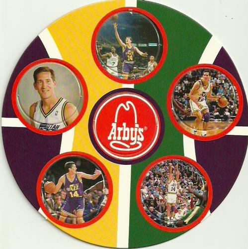 1995-96 Arby's Utah Jazz Discs #NNO Jeff Hornacek Front